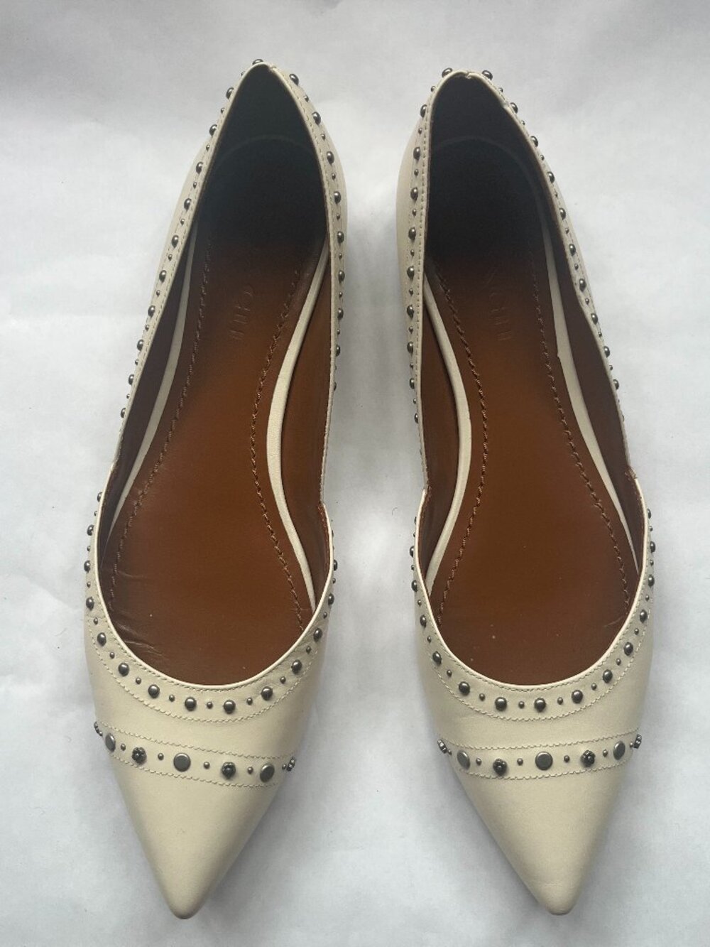 Coach Valintina Flats With Studs 9.5